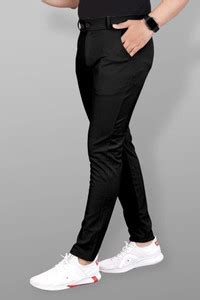 METRONAUT Slim Fit Men Black Trousers - Buy METRONAUT Slim Fit Men ...