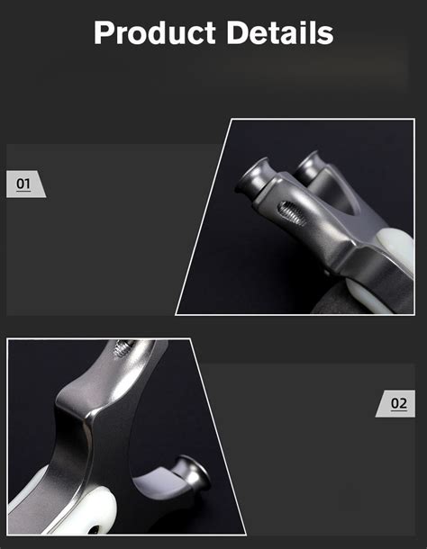 Titanium Alloy Slingshot with Flat Rubber Band High Precision Removabl ...