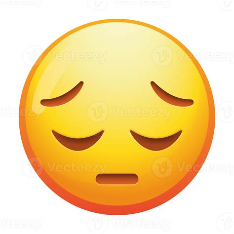 A pensive emoji face with downcast eyes and a small frown, expressing deep thought or sadness in ...