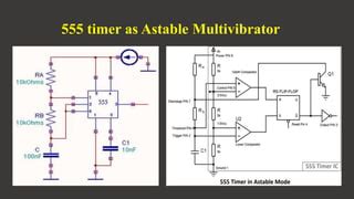 Image result for Astable Opertaion Multivibrator Using 555 Timer IC