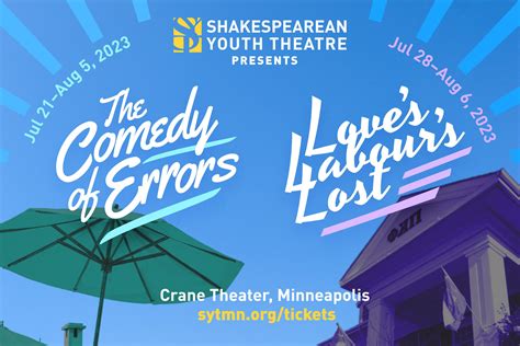 The Comedy of Errors — Shakespearean Youth Theatre