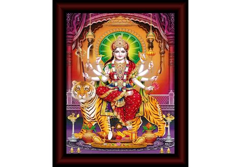 SAF paintings UV Textured 'Durga maa' Digital Reprint Painting (9.5 ...