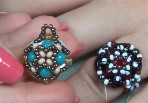 Free Fancy Beaded Ring Tutorials 的图像结果