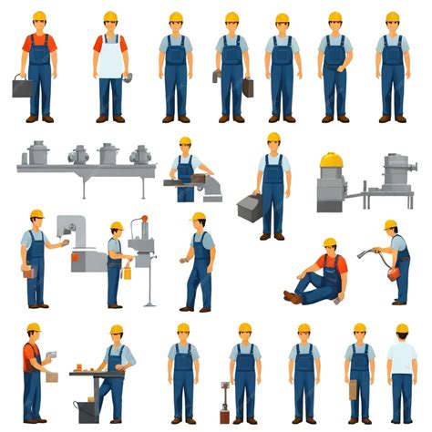 Manufacturing Workers Vector 的图像结果