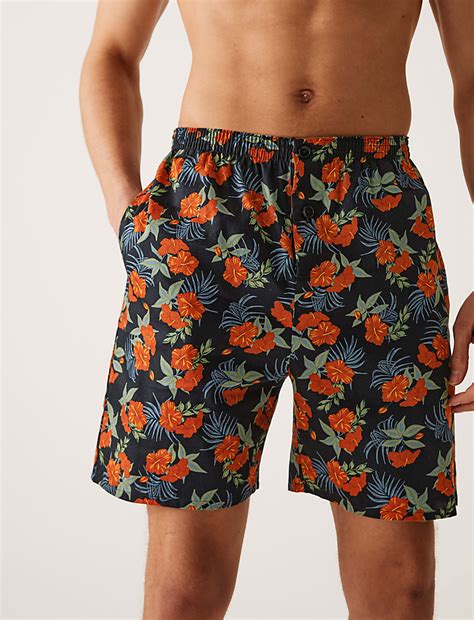 Buy Pure Cotton Floral Print Pyjama Set at Marks & Spencer