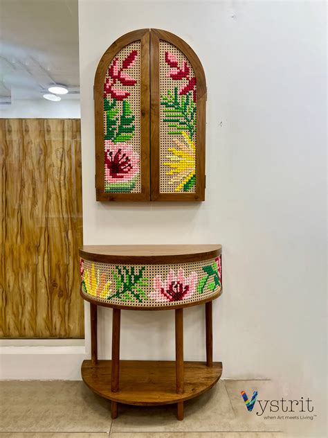 Console Table, Mirror with Doors, Combination - Bright Floral – Vystrit ...