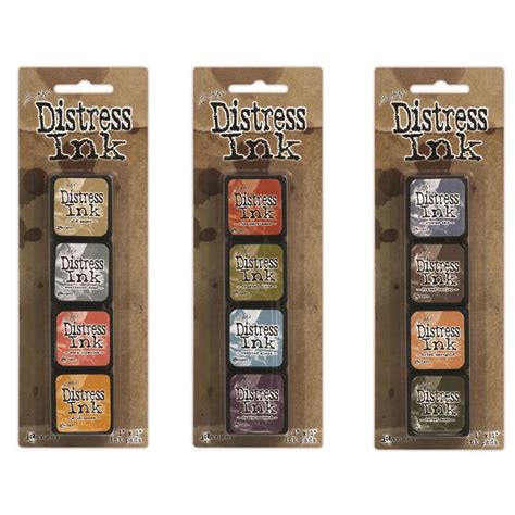 Ranger Tim Holtz Distress Mini Ink Pad Kits #7, #8 and #9 Bundle ...