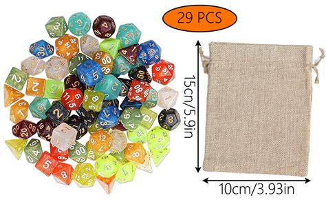 Dice, 28PCS Dice Cube with 1PCS Storage Bag, Casino Multiple Types Can ...