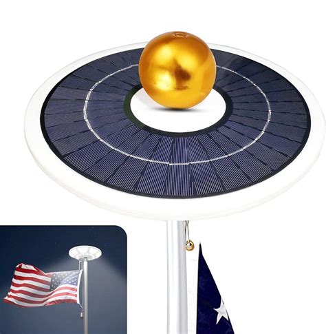 Commercial Solar Flag Pole Light Outdoor Dusk to Dawn, 266 led Light ...