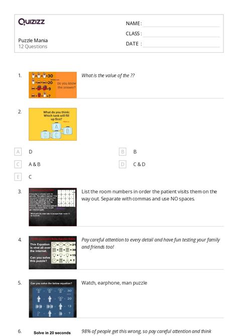 Image result for 7th Grade Math Puzzles Printable