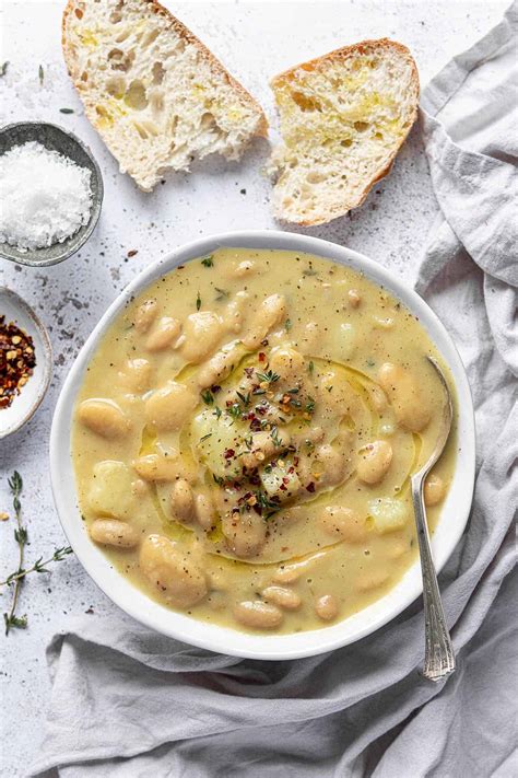Creamy White Bean Soup (Vegan) - Domestic Gothess