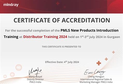 Certificate - Mindray India