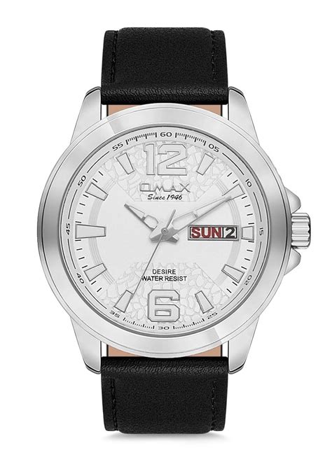 OMAX Day & Date Analog Silver Dial Men’s Watch - GX27P62I : Amazon.in ...