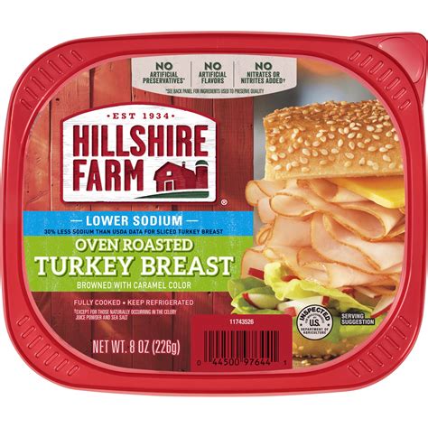 Hillshire Farm Lower Sodium Sliced Oven Roasted Turkey Breast Deli ...