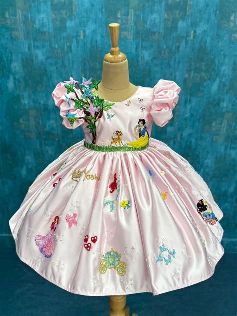 Disney Fairy Tale Hand-Embroidered Character Ball Gown