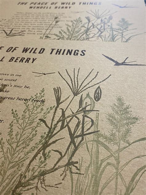 The Peace of Wild Things wendell Berry Poem Giclee Edition - Etsy
