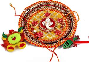 RakhiWala Designer JP-Thali159 Mauli Thread Thali Set Price in India ...