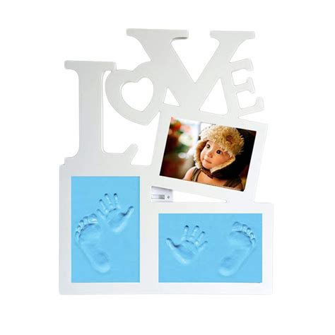YMULAS Baby Clay Handprint Footprint Kit Love Picture Frame for Newborn ...