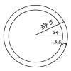 The diameter of a circular park is 75 m. A 3.5 m wide road runs on the ...