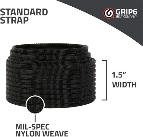 Buy GRIP6 Belts for Men Nylon Belt for Hiking Golf Work Ratcheting ...