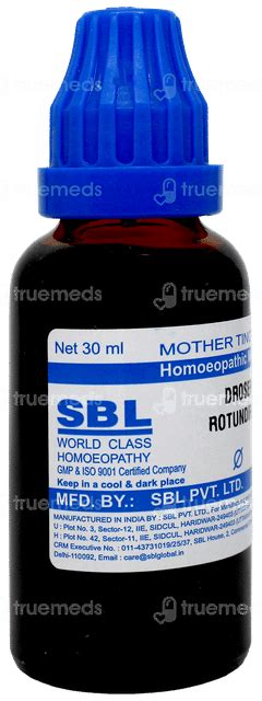 Sbl Drosera Rotundifolia Q Mother Tincture 30 Ml - Uses, Side Effects ...