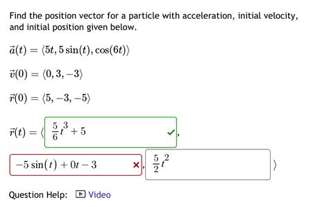 Image result for Position of the Particle Vector Function