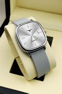 NESTER NSM 26 SILVER SILI. Premium Square Analog Men’s Watch with ...