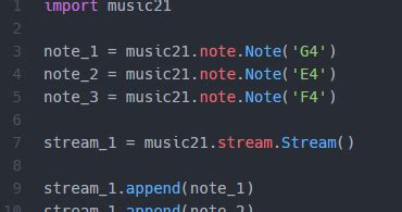 Music21 Tutorial for Python 的图像结果