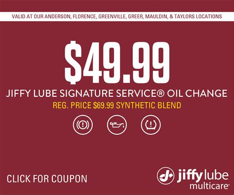 CUSTOMER SPECIAL COUPONS – Anderson, Florence, Greenville, Greer ...