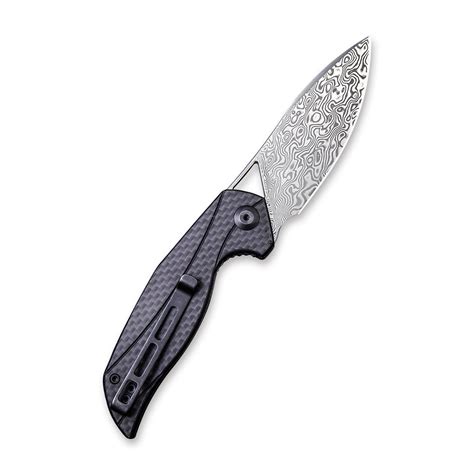 CIVIVI Anthropos Flipper Knife G10 & Carbon Fiber Handle Damascus