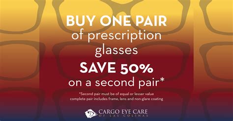 Glasses Frames and Lenses Promotions in Irving - Cargo Eye Car