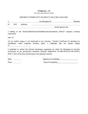 Proforma O - Fill and Sign Printable Template Online