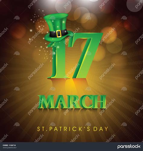 پس زمینه روز سنت پاتریک یا کارت تبریک با کلاه leprechaun در پس زمینه ...