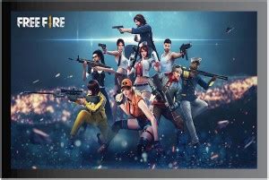 Free Fire Game Frame Poster For Room Synthetic Wood Gloss Lamination F4 ...