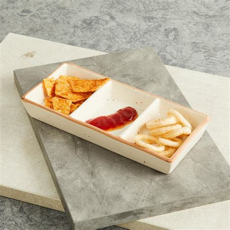 Buy Corsica Marshmallow Stoneware Platter from Corsica by Home Centre ...