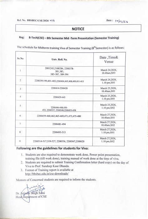 CSE Department - Notice Board | Baba Banda Singh Bahadur Engineering ...