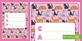 Black Cat Acrostic Poem Template (teacher made) - Twinkl