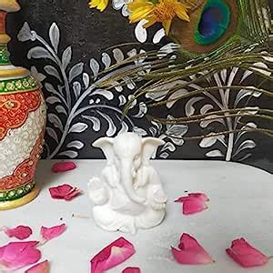 Buy Mr Dev Polyresin Lord Ganesh Idol, Standard, White Online at Low ...