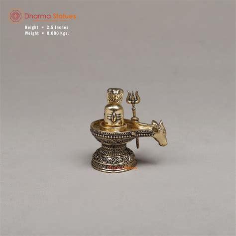 Shop Brass Nandi Mukh Shivling with Naag & Trishul | Best Price ...