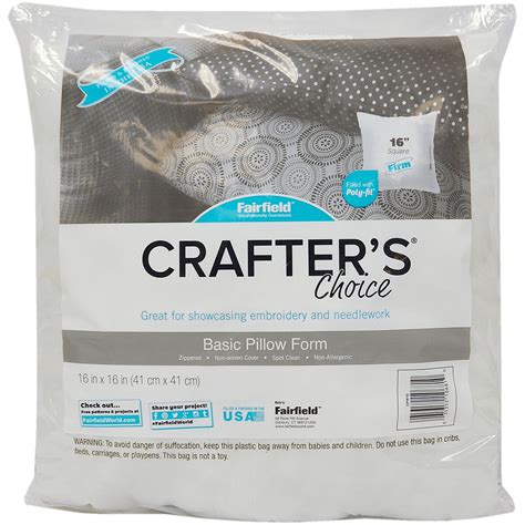 Fairfield Crafter's Choice Pillow Insert-16"X16" | Michaels