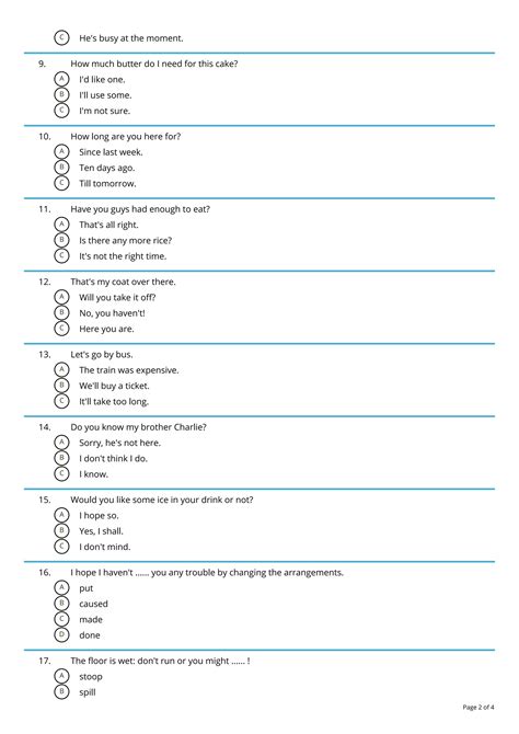 Image result for English Test Level Free Printable