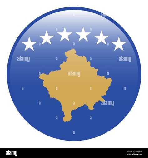 Flag of Kosovo. Kosovo circle flag 3d logo icon computer vector illustration design Stock Vector ... - flag of kosovo