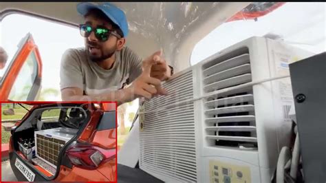 Tata Punch Owner Installs Bluestar Window AC in Car » Car Blog India