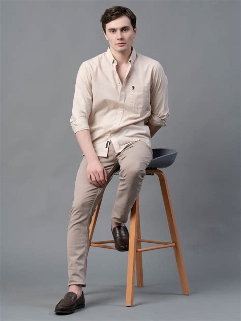 Pure Cotton Solid Shirt for Men | Redtape