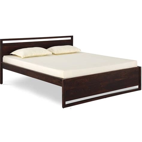 Solid Sheesham Wood King Size Bed in Ruby Walnut Finish – Buy Solid ...