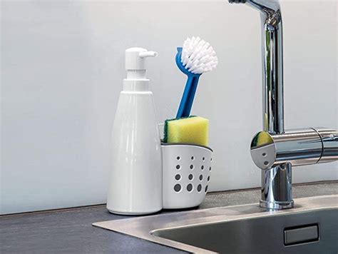 SIRIDHI Dish Washing Kitchen Sink Organizer with Built in Bottle for ...