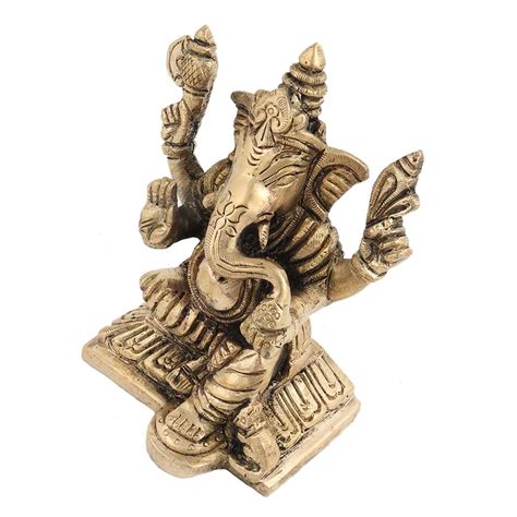 Ganesha In Traditional Metallic Statue