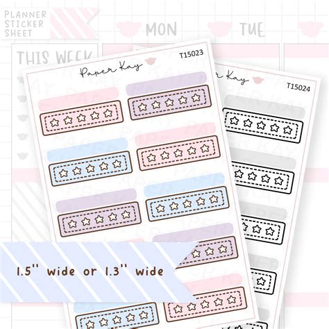 Blank Star Review Tracker Sticker Sheet - Paper Kay