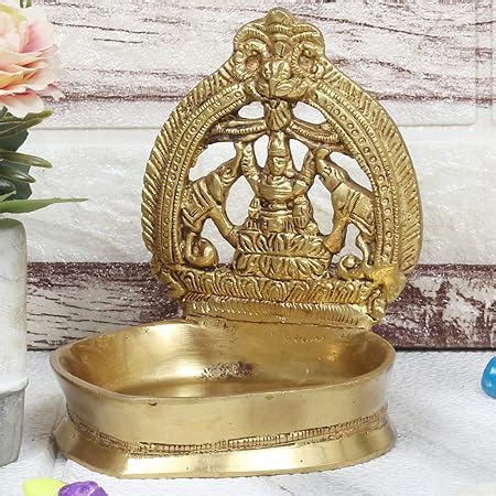 Buy The Advitya® Brass Laxmi Diya for Puja| Gajlakshmi Oil Lamp | Gaj ...