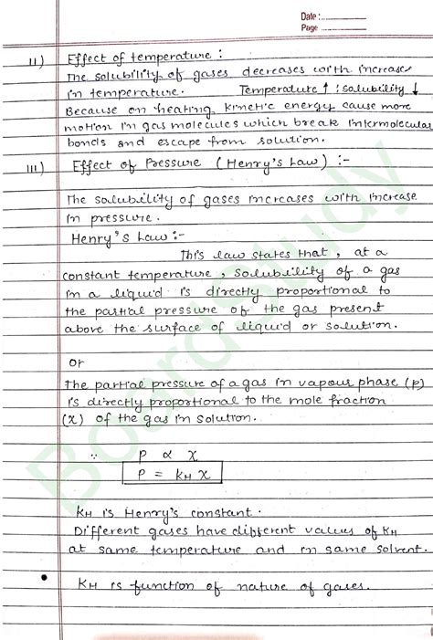 Image result for Solutions Class 12 Notes Handwritten